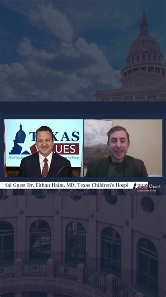 Watch the full episode of #texasvaluesreport with special guest Dr. Eithan Haim, MD, Texas Children's Hospital Whistleblower and host Jonathan Saenz, President & Attorney for Texas Values: https://youtu.be/hBuS1GfkZcI To learn more about Texas' new law prohibiting Gender Modification in Children, visit: StopChildGenderModification.com #helpnotharm To support Dr. Haim's legal defense fund, visit: https://www.givesendgo.com/texas_whistleblower | Texas Values | Facebook