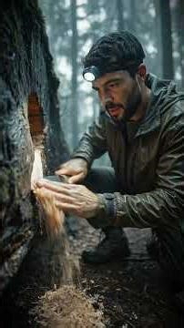 5-Star Tree Pod with Kitchen & Bed Inside a Giant Log | ASMR Survival | #asmr #treehouse #survival