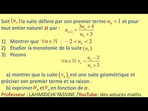 les suites numériques : exercice corrigé
