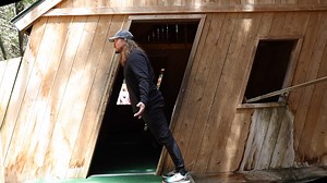 Nick and Andy experience the Mystery Spot in St. Ignace for the first time. | MI Playground
