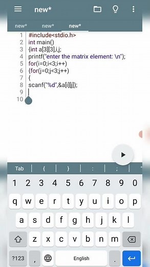 transpose of matrix c program