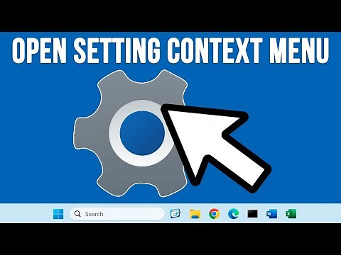 How to Create a Right Click Context Menu Option to Open Any Windows Setting