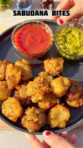 Sabudana Bites recipe #shorts #sabudana #crispy #pakoda