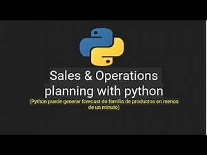 Sales and Operations Planning en Python.