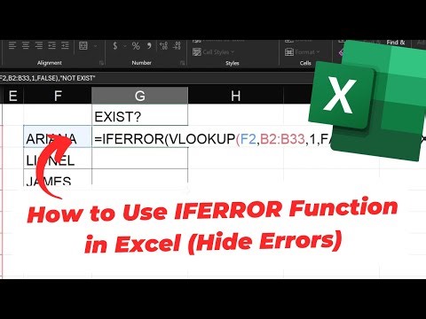 How to Use IFERROR Function in Excel (Hide Errors)