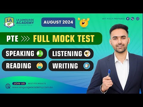 PTE Full Mock Test with Answers | August 2024 | Language Academy PTE NAATI & IELTS Online Classes