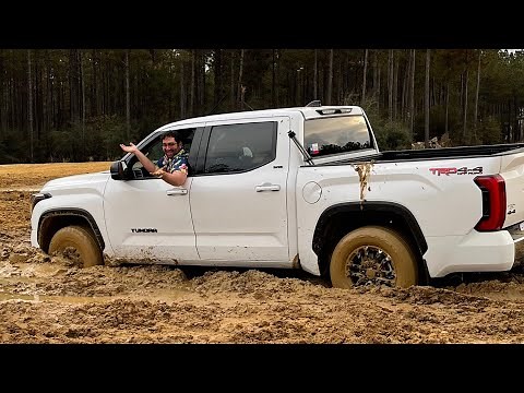 Brand New 2022 Toyota Tundra TRD Stuck in the Mud!! 😱😱😱 (Bone Stock)