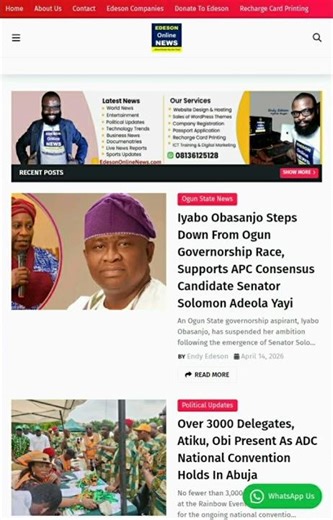 Solomon Adeola Yayi Is APC Governorship Candidate In 2027