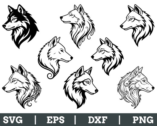 Wolf Head Svg, Dxf, Png - Etsy