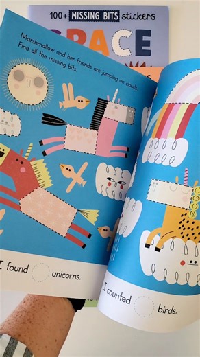 The interactive Missing Bits series encourages shape recognition, manual dexterity, and visual thinking! #kidlit #activitybooks #childrensbooks | Kane Miller Books