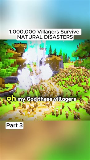 1,000,000 Villagers Survive NATURAL DISASTERS#minecraft #foryou