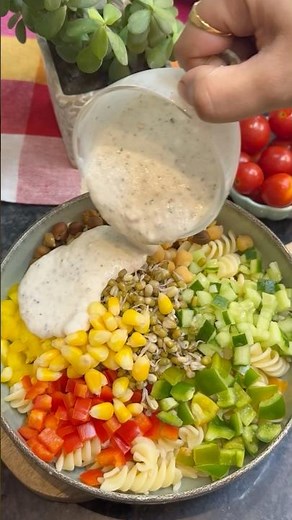 High Protein Pasta Salad Recipe | Healthy Weight Loss Meal | Easy Protein Packed Lunch