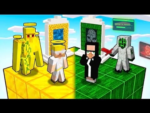 GOD vs HACKER One Chunk Batlte in Minecraft