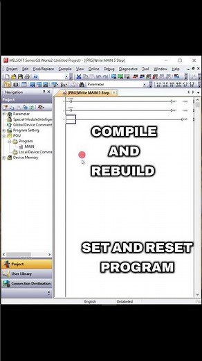 How to make Set and Reset program in Mitshubishi PLC