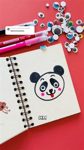 Viete?? Panda 3/6 ☺️ #blabina #easycraft #easydrawing #easydrawingtutorial #easydrawingideas