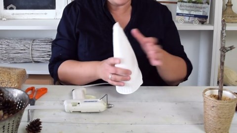 DIY Pinecone Christmas Tree with Paper Plate