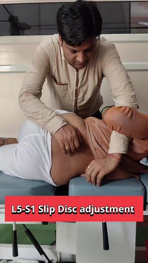 L5-S1 Slip Disc adjustment #slipdisctreatment #chiropracticadjustment #BackPainRelief #reels | Healing osteopathy, chiropractic and physiotherapy clinic