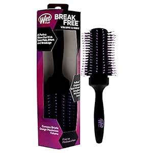 Wet Brush Volumizing Round Brush for Fine to Medium Hair - Salon Blow-Out, Less Pain & Breakage, Lightweight Boar Bristle Detangles & Removes Knots