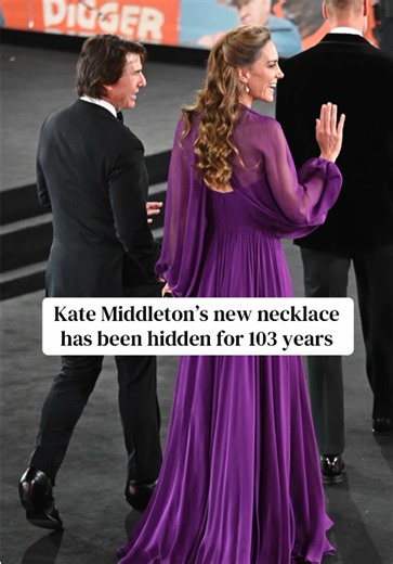 Catherine, the Princess of Wales, dug deep into the royal vault for this amethyst necklace from 1923 that’s only been seen in public one other time before today. Lmk your thoughts on Kate Middleton’s rare red carpet appearance for the movie Digger, her new purple gown, and her historic jewels. #katemiddletonstyle #royalstyle #fashioncommentary #royaljewels #princessofwales