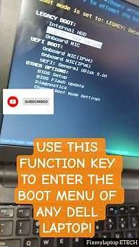 Dell laptop boot menu key #boot #delllaptop #ShortsViral