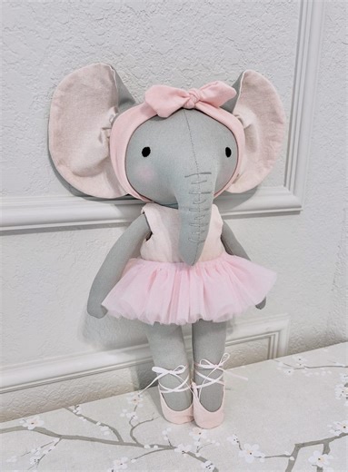 Elephant Ballerina Doll Sewing Pattern PDF: DIY Stuffed Animal Toy - Etsy
