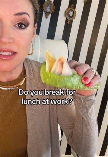 DO YOU TAKE A LUNCH BREAK everyday? And if you do, what is your go to lunch? Would love easy/quick ideas (I’m not talking an apple and some almonds🤭)! #WFH