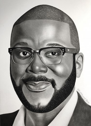 New realistic pencil drawing of Tyler Perry. ✨👨🏽‍🎨 | Thokozani, Lefthand Boy