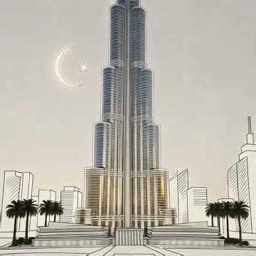 How they turned a drawing into 3D Burj Khalifa #behindthescenes #3dart