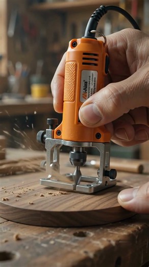 Mini electric tool for cutting out wooden medallions (medallion cutter)