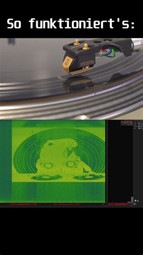 Wir haben ein geheimes Bild in den Rillen einer Schallplatte versteckt!