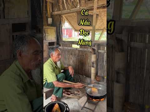 Fish soup with taro stems. Rural life in northern Vietnam.