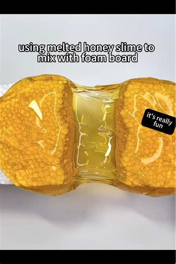 DIY Honey Slime and Foam Board Mix Experiment