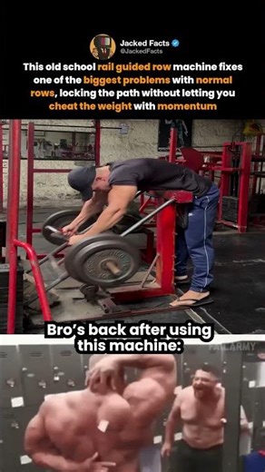 This old school rail guided row machine fixes one of the biggest problems with normal rows