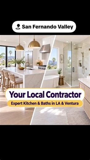 Transform your home with a trusted local remodeling team! 🏡✨ We specialize in kitchens, bathrooms, flooring, painting, roofing, and complete home renovations throughout Los Angeles. Most projects completed in as little as 5 days! Call or text 818-400-0553 for a free estimate. #LosAngelesRemodeling #KitchenRemodeling #BathroomRemodeling #LAContractor #HomeRenovation