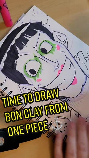 Bon Clay Art from One Piece | Marker Drawing Request