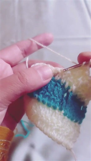 Easy Crochet Design Pattern 🧶| Beautiful Two Color Knitting Design🌸 #shorts