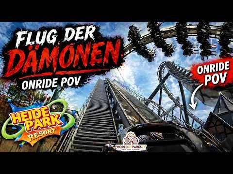 Flug der Dämonen Onride - Heide Park Resort 2026 – 1. Reihe - Achterbahn - B&M Wing Coaster POV (4K)