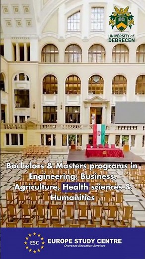 Inside the University of Debrecen, Hungary.