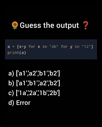 Daily python tips | Comment your answer 👉 #python #pythondaily #pythonforbegginers #pythontips #instagrowth #pythoncode #viral #pythonprogramm #viralreels... | Instagram