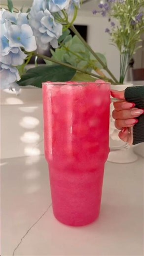 💕🎀 #asmr #pink #drink