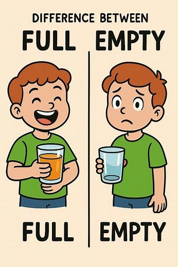 Learn the difference between full and empty | improve your english skills #englishlanguagelearners