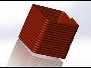 Rectangular Shape Spring Design in Solid Works