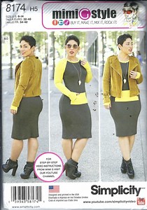 Uncut Simplicity Sewing Pattern 8174 Misses' Dress and Moto Jacket From Mimi G Style Size 8-14 - Etsy UK
