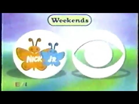 Nick jr on CBS piper commercial breaks 2005 pt1