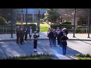 "Hail to the Chief" & "America the Beautiful" - Jimmy Carter's casket arrive in The Carter Center