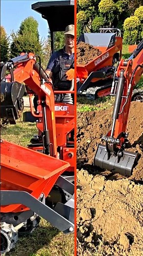 Miniescavatore DELEKS® M60: test con mini dumper V3000