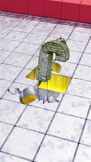 It should be put into the square hole.✔️in blender#3dart #3d #blender #shorts #satisfying loops