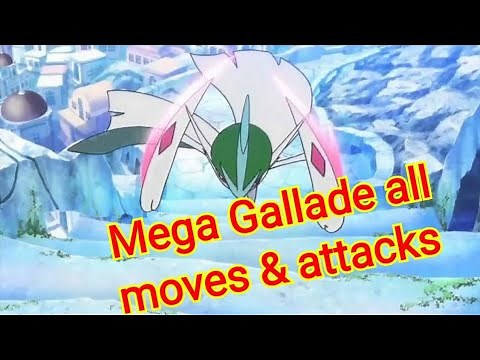 Mega Gallade all attacks & moves (Pokemon)