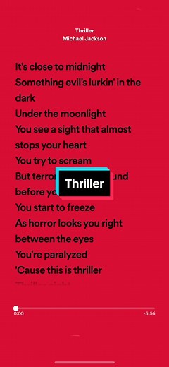 Thriller - Michael Jackson #the_lyrics_zone #letrasdecanciones #lyricsvideo #spotifylyrics #parati #fyp #michaeljackson #thriller