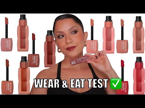 Maybelline Teddy Tint Review: 10 NUDE Shades Swatches, Wear & Eat Test